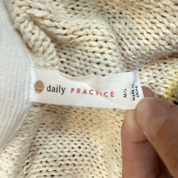 Anthropologie Daily Practice Oversized Bethany Sunrise Cardigan Size M / L - Picture 7 of 11